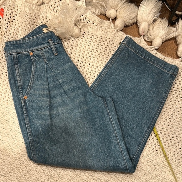NEW MADEWELL Women's Jeans THE PERFECT VINTAGE WIDE LEG CROP 27